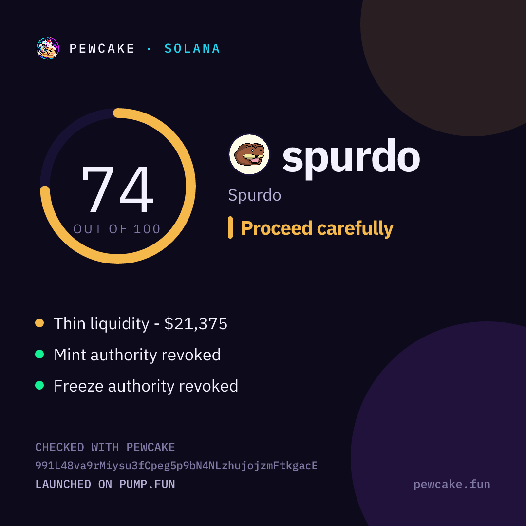 Pewcake risk card for spurdo