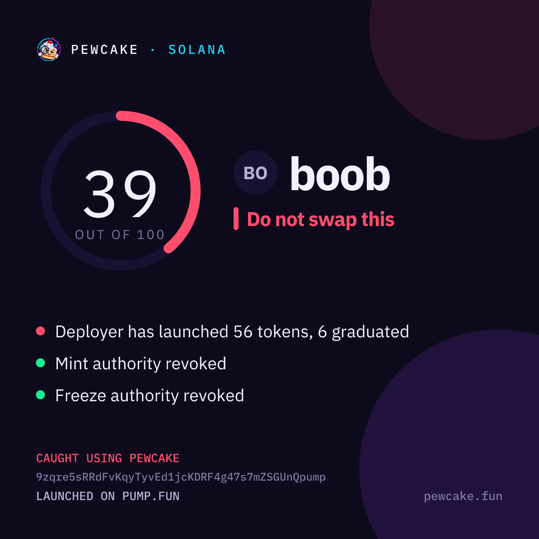 Pewcake risk card for boob